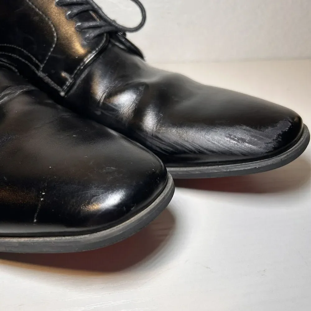 Giorgio Brutini Size 11M Men's Black Lace Up Oxford Style Red Bottom Dress Shoes